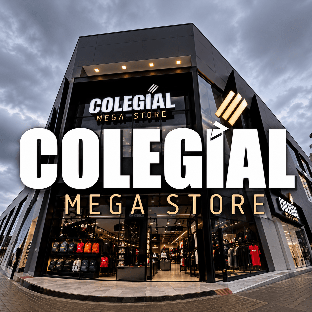 Fachada da Colegial Mega Store no Business Center